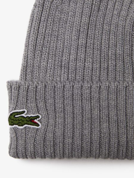 Шерстяная шапка Lacoste Unisex в рубчик