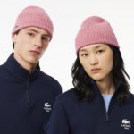 Шерстяная шапка Lacoste Unisex в рубчик