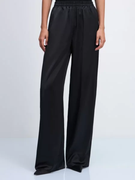 Широкие атласные брюки