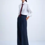 Широкие брюки с декоративной отделкой