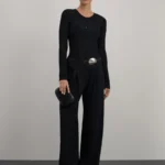 Широкие брюки с защипами с содержанием вискозы