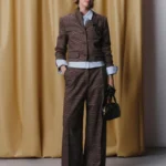 Широкие брюки в клетку