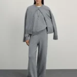 Широкие трикотажные брюки из вискозы