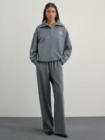 Свитшот из хлопка с молнией