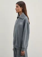 Свитшот из хлопка с молнией