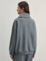 Свитшот из хлопка с молнией