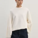 Свитшот из хлопка с объёмными рукавами