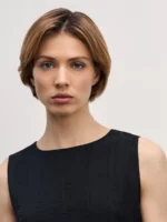 Топ из вискозы с жатым эффектом