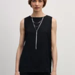 Топ из вискозы с жатым эффектом