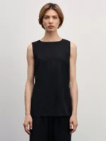 Топ из вискозы с жатым эффектом