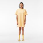 Трикотажное платье Lacoste с коротким рукавом Oversized