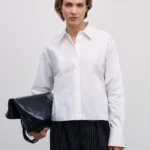 Укороченная рубашка из хлопка