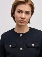 Укороченный жакет из твида