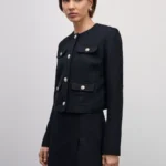 Укороченный жакет из твида