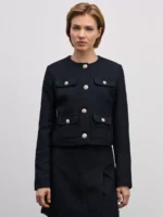 Укороченный жакет из твида