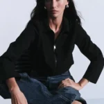 Укороченный жакет на молнии