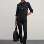 Утепленные джинсы skinny с высокой посадкой