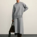 Вязаная юбка миди А-силуэта