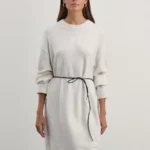 Вязаное платье с высоким рибом