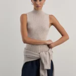 Вязаный прилегающий топ из вискозы