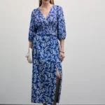 Юбка из хлопка с разрезом