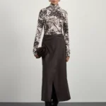 Юбка из искусственной кожи с запахом