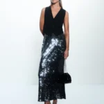 Юбка макси с пайетками