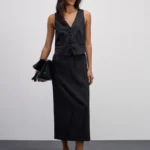 Юбка макси с разрезом