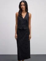 Юбка макси с разрезом