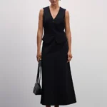 Юбка миди А-силуэта из вискозы