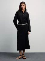 Юбка миди из фактурной ткани