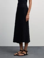 Юбка миди из фактурной ткани