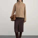 Юбка миди из искусственной замши