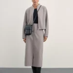 Юбка миди с разрезом