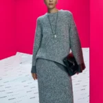 Юбка с меланжевым плетением