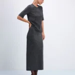 Юбка трикотажная с мерцающей нитью