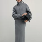 Юбка вязаная прямого кроя