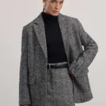 Жакет с добавлением шерсти в "ёлочку"