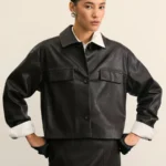 Жакет с отложным воротником на пуговицах