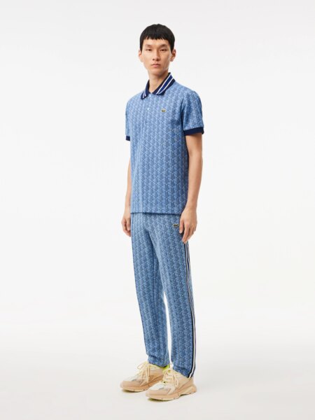 Жаккардовые спортивные брюки Lacoste Paris с монограммой