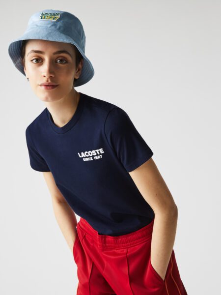 Женская футболка Lacoste Branding с принтом