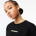 Женская футболка Lacoste с контрастным принтом