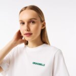 Женская хлопковая футболка Lacoste Relaxed Fit