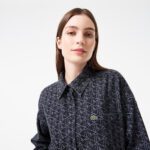 Женская короткая джинсовая рубашка Lacoste Regular Fit