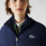 Женская стёганая куртка Lacoste со съёмным капюшоном