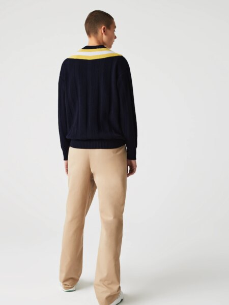 Женский шерстяной свитер Lacoste в полоску