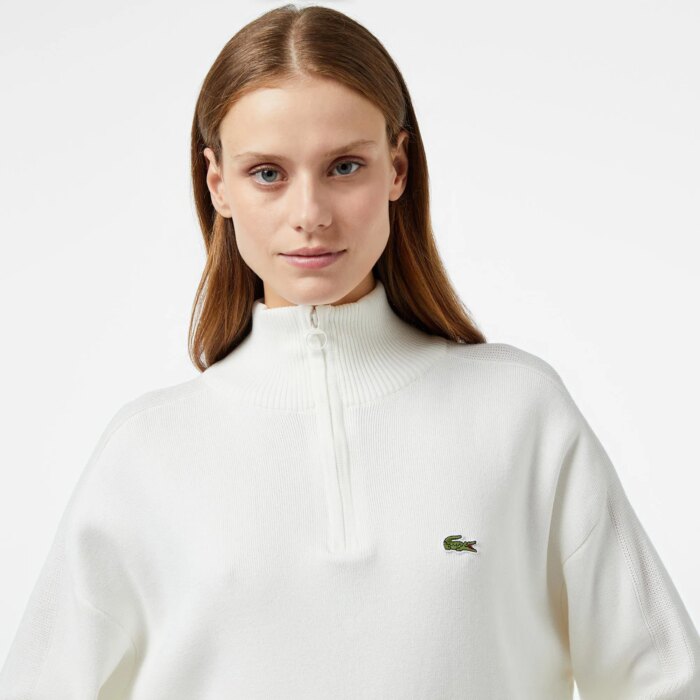 Женский свитер Lacoste Relaxed Fit на молнии