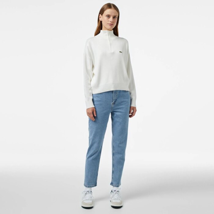 Женский свитер Lacoste Relaxed Fit на молнии