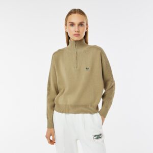 Женский свитер Lacoste Relaxed Fit на молнии