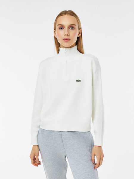 Женский свитер Lacoste Relaxed Fit на молнии